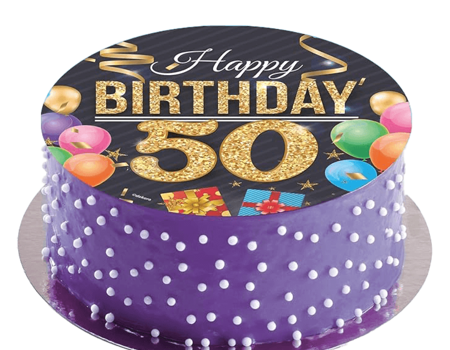 Happy Birthday Cake Edible Sheet
